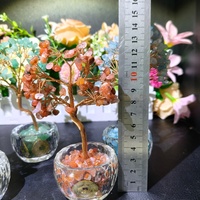 Arbre de la prospérité en matériaux mixtes avec bol à monnaie en macadam et cristaux de guérison, prix d'usine, pour la décoration intérieure
