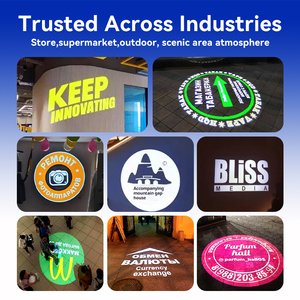 Lampu Gobo toko proyektor Logo penuh warna penanda iklan HD 60w bergerak putar grosir tanda Led kustom - Product Image 2