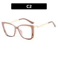 Monture de lunettes carrée œil de chat en TR90 avec verres anti-lumière bleue, style tendance et personnalisé