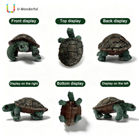 Figurine de tortue miniature en résine peinte à la main, ornement pour pot de fleurs, décoration de bord de pot de plantes, cadeau pour jardin, bonsaï, micro-pot de plantes d'intérieur