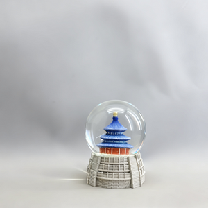 Comunque tempio cielo globo di neve scintillante sfera di resina dipinti a mano tetti azzurri scintillanti fiocchi di neve preservando <span class=keywords><strong>antico</strong></span> cinese - Product Image 2