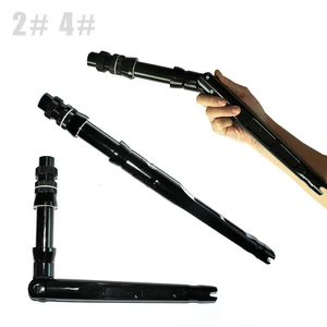 Toptan 2 #4 # alüminyum düz ve bükülmüş kolu ayarlanabilir derin deniz balıkçılık Trolling çubuk kavisli popo - Product Image 2