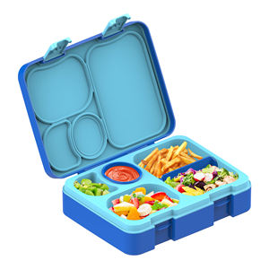 Lonchera de Silicona y Tritán de una Sola Capa para Niños, Apta para Microondas y a Prueba de Fugas, Contenedor Portátil al por Mayor para Niños - Product Image 1