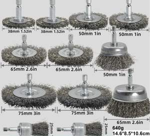 <span class=keywords><strong>Brosse</strong></span> en laiton 1in Roue en fil d'acier <span class=keywords><strong>Dremel</strong></span> Set d'outils rotatifs pour polir le métal Élimination de la rouille DIY OEM Perceuse rotative personnalisable - Product Image 5