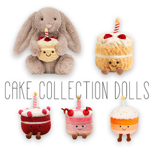 Peluche Ours Bonnie timide de la série de poupées gâteau célébrée sur Internet, en forme de gâteau d'anniversaire <span class=keywords><strong>orange</strong></span>, avec rembourrage en coton PP, apaisante et réconfortante - Product Image 2