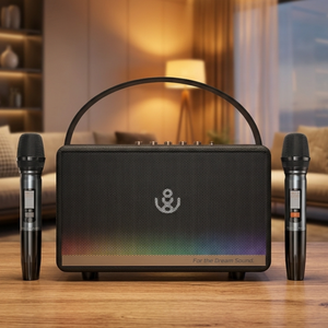 Altavoz <span class=keywords><strong>de</strong></span> Karaoke XDOBO Mirage <span class=keywords><strong>de</strong></span> 130W con 2 Micrófonos Inalámbricos y Luz LED, Entrada para <span class=keywords><strong>Guitarra</strong></span>, Carga Tipo-C, Pico <span class=keywords><strong>de</strong></span> 180W para Fiestas al Aire Libre - Product Image 6