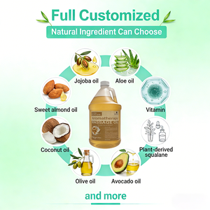 Servicio de Fórmula Personalizada, 1 Galón (3.8L), Ingredientes Naturales, Aceite de Masaje Orgánico Hidratante y Relajante <span class=keywords><strong>para</strong></span> Uso Profesional - Product Image 4