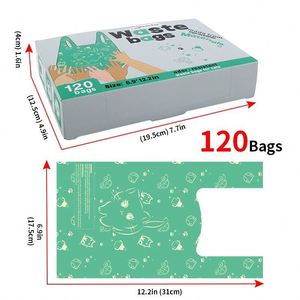 Sacs à déjections pour animaux de compagnie biodégradables et compostables avec poignée, pack familial personnalisé, vente en gros du fabricant - Product Image 2