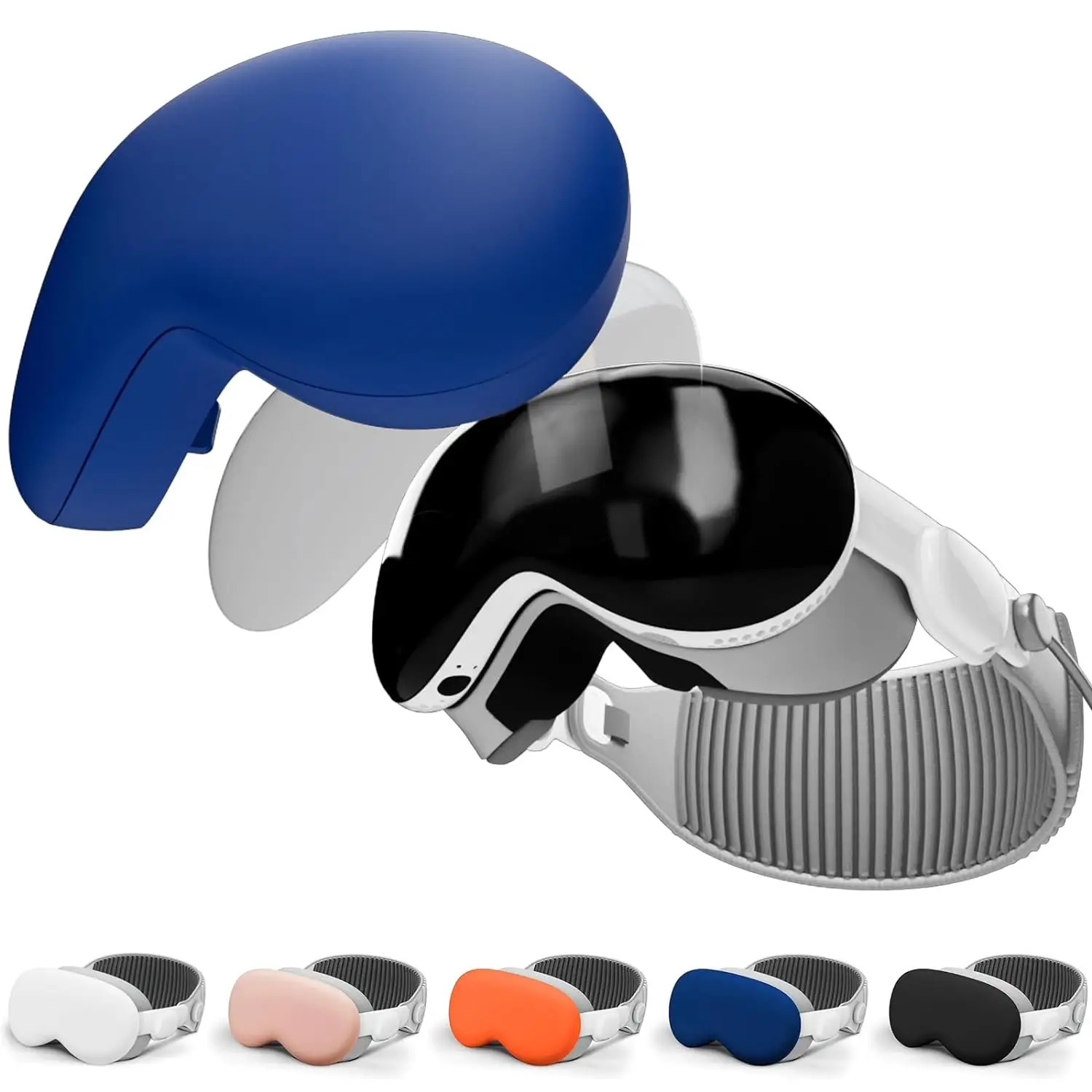 Casing pelindung antigores silikon tampilan Headset VR Pro untuk Apple Vision casing untuk Apple Vision Pro aksesoris baru 2024