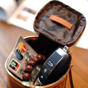 Monedero Retro de Mano, Mini Bolsa para Llaves de Cuero Flocado, para Guardar Pulseras de Cuentas, Estuche de Gran Capacidad para Auriculares y Lápiz Labial - Product Image 3