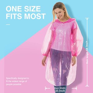 <span class=keywords><strong>Impermeable</strong></span> <span class=keywords><strong>desechable</strong></span> de plástico transparente para niñas con capucha-Ropa <span class=keywords><strong>impermeable</strong></span> de emergencia para exteriores fácil de llevar para senderismo Camping - Product Image 6