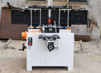 Machine combinée multifonctionnelle 400 mm pour le travail du bois : Scie à table coulissante horizontale, Dégauchisseuse, Raboteuse, Mortaiseuse, Fraiseuse à broches, Moteur