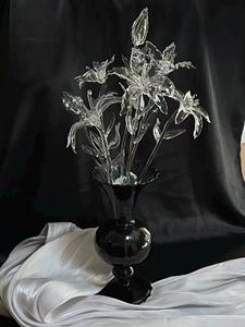 Ornement personnalisé en verre soufflé artisanal, fleur bleue, sculpture éternelle, cadeau romantique pour la Saint-Valentin, décoration pour la maison - Product Image 6