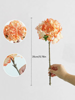 35cm Realistische Kunstmatige Hortensia Bloem Enkel Steel Stof Zijde Hortensia voor Huis Bruiloft Tafel Vaas Decoratie