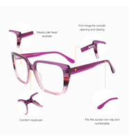 2024 gran oferta marco óptico de acetato de moda tendencia ojo de gato diseñador Marco de anteojos acetato grueso para Mujeres Hombres