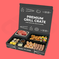 Kit de barbecue instantané jetable biodégradable et imperméable personnalisé, écologique, avec poignée, portable, prêt à l'emploi, charbon de bois en papier