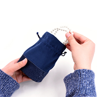 Sacs cadeaux en PU de haute qualité, luxueux, colorés, avec cordon de serrage, pour la présentation de bijoux, vente en gros