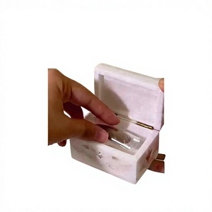 Nueva caja de incrustaciones de mármol de aspecto moderno de diseño pulido Natural con incrustaciones de nácar hechas a mano para caja de almacenamiento de joyas - Product Image 1
