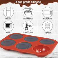 Moule à Chocolat en Silicone 6 Trous Boule Hémisphère de 5 cm de Diamètre pour la Cuisson DIY Ice Cube Dome Mousse Gâteau Savon-Outil de Pâtisserie
