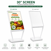 Écran publicitaire interactif OLED transparent de 30 pouces, sur pied, pour affichage numérique, avec animation, anti-reflet