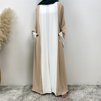 6780 # Nouvelles Couleurs – Abaya Modeste à Manches Larges et Poches – Kimono Ample et Élégant pour Femmes Musulmanes