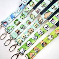 Cadeau promotionnel personnalisé impression couleur réglage Nylon clé cou sangle Anime lanière