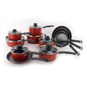 Nhật Bản Màu Xanh Lá Cây Sơn Hiện Đại Đơn Giản Thiết Kế Nhà Bếp Màu Xanh Lá Cây Nhôm Cảm Ứng Nồi Cho Nấu Ăn <span class=keywords><strong>Cookware</strong></span> Set - Product Image 4