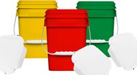 Seau carré en plastique avec couvercles pour contenir de la peinture ou d'autres liquides – Fûts, seaux et barils polyvalents