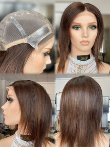 2025 SHY Diseño de lujo Peluca de encaje de cabello humano médico de alta calidad Envío rápido Parte gratis Todas las manos atadas - Product Image 3