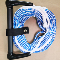 Corde de ski nautique wakeboard blanc bleu de bonne qualité avec 2 sections
