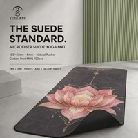 Tapis de yoga en daim numérique Yugaland, anti-déchirure, pour entraînement professionnel en salle de sport, vente en gros