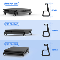 Support horizontal en ABS pour console de jeu PS4, PS4 Slim, PS4 Pro, avec design antidérapant, support de refroidissement, base, support peu encombrant