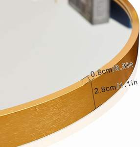 Espejo de Baño Redondo Minimalista de Aluminio con Marco Metálico para Tienda de Ropa o Salón - Product Image 2