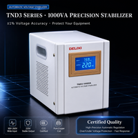 Stabilisateur de tension DELIXI, régulateur de tension automatique monophasé 220V AVR certifié CE TND 0.5kVA, régulateur de tension triphasé