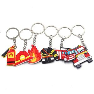 Popular Fire Fighting PVC <b>Keychain</b> <b>Customized</b> Printing Promotional Keyholder Charms - Product Image 1