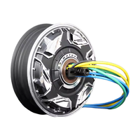 Moteur de moyeu de roue arrière sans balais QS 260 12 pouces 72V 9000W en aluminium avec frein à disque et étanchéité IP67 pour trottinette électrique de course