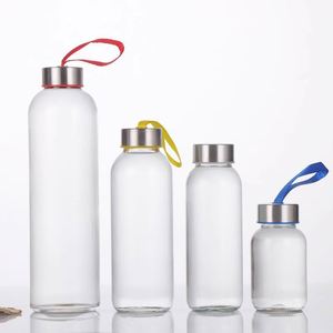 Botella de Agua de Vidrio de Borosilicato Personalizable de 350 ml a 1 L, Libre de BPA, Estilo Deportivo, con Funda, para Beber Directamente, Apta para Camping - Product Image 4