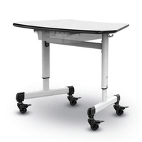 Bureau d'ordinateur portable à hauteur réglable assis debout Table de poste de travail d'ordinateur d'école mobile