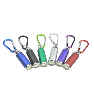 Custom Logo Promotion Key Ring Light Led Torch Mini Aluminum Carabiner Keychain Flashlight