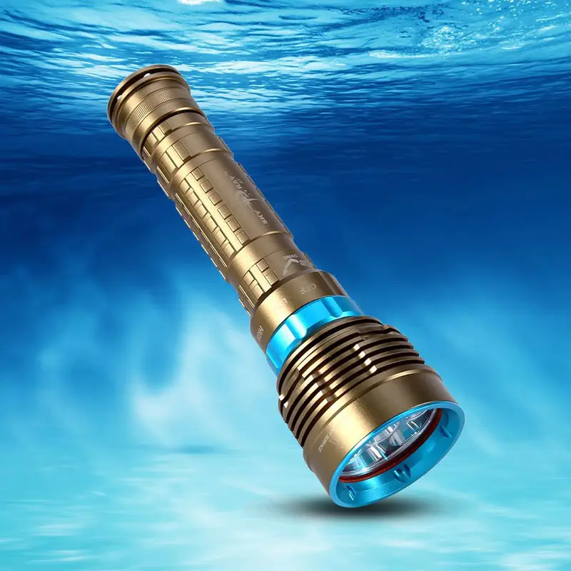 26650 li battery underwater marine torch most powerful diving led flashlight with 7 pc XM-L2 LED