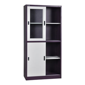 <span class=keywords><strong>Armoire</strong></span> à dossiers à quatre portes coulissantes, <span class=keywords><strong>armoire</strong></span> d'archives pour le stockage de documents scolaires et de bureau - Product Image 2