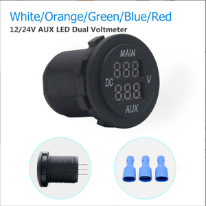 6-60V đôi Vôn kế Điện áp Meter không thấm nước 12V-48V DC kỹ thuật số vôn kế hiển thị với tiêu chuẩn Nut cho xe tải RV ATV - Product Image 3