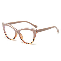 Monture de lunettes optiques TR90 à monture complète, style œil de chat, anti-lumière bleue, lunettes d'ordinateur pour femmes, bloqueurs de lumière bleue