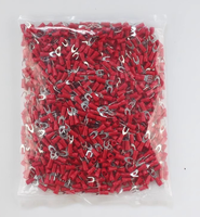 Borne à sertir en laiton SV, type fourche U 3.5-6, gaine isolante en PVC, cosses nues isolées, cosses de câble, cinq couleurs