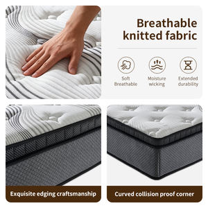 Colchón Híbrido King Single con Muelles Ensacados Silenciosos, Diseño Moderno para Hotel, Duradero, Ecológico, Fibra Suave y Esponjosa, Cómodo, Enrollable en Caja - Product Image 2