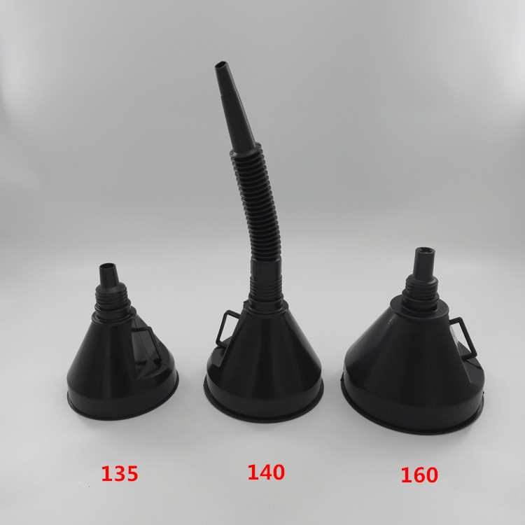 Автомобильный утолщенный бак для масла, заправочная Воронка для мотоцикла с фильтром, плюс бензиновый топливный фильтр, пластиковая воронка для заправки с фильтром (черный