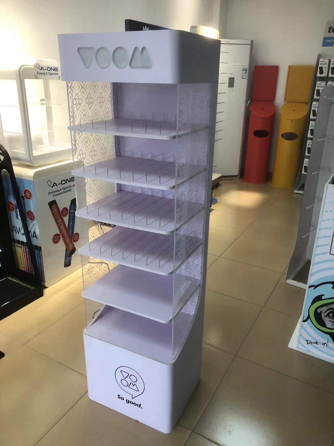 Lightup Cigarette Display Rack Smoking Shop Display Led Tobacco Display case Floor Stand for Retail Shop and Shopping Mall — view 5