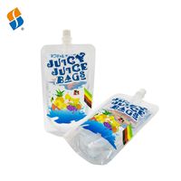 Sachets Doypack Feiao personnalisés imprimés brillants pour jus, emballages en plastique avec bec verseur, pochettes à bec verseur pour liquides, sacs Mylar de qualité alimentaire