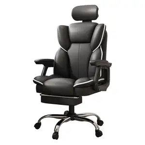 Wholesale factory cheap price high back executive ergonomic swivel pu leather office chair with headrest