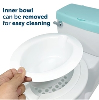 Real Feel Pot avec lingettes Stockage Siège de transition Doublures jetables Toilette réaliste Facile à nettoyer Assembler